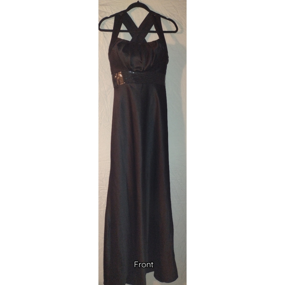 Alexia Couture Sequined Pleated A Line Gown